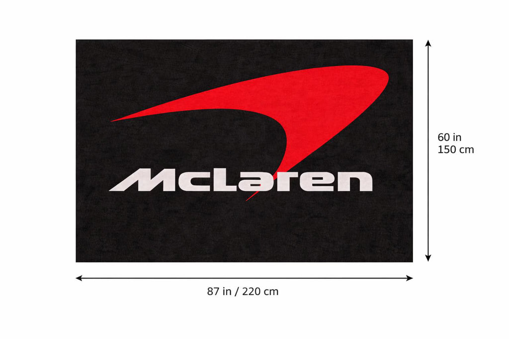 McLaren Garage Mat | Premium Logo Rug 5x7 ft