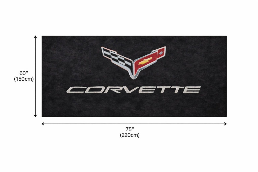 Corvette C7 Garage Mat | Premium Logo Rug 5x7 ft
