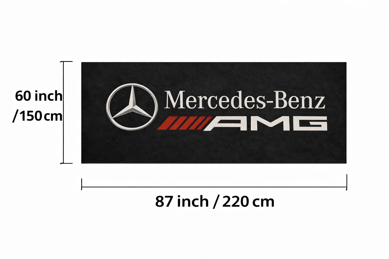 Mercedes-Benz AMG Garage Mat | Premium Logo Rug 5x7 ft