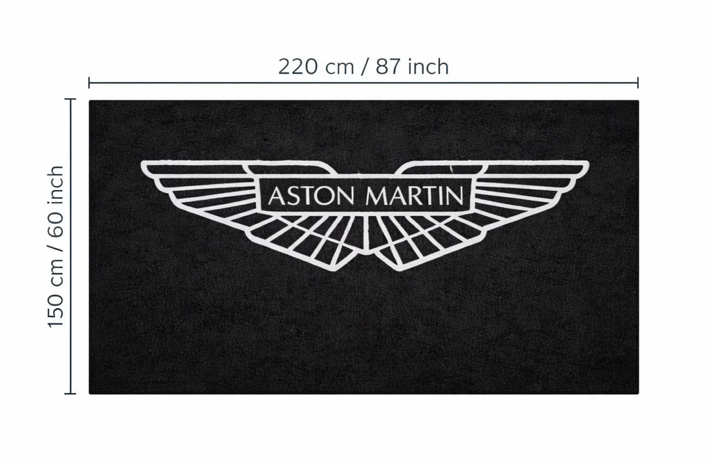 Aston Martin Garage Mat | Premium Logo Rug 5x7 ft
