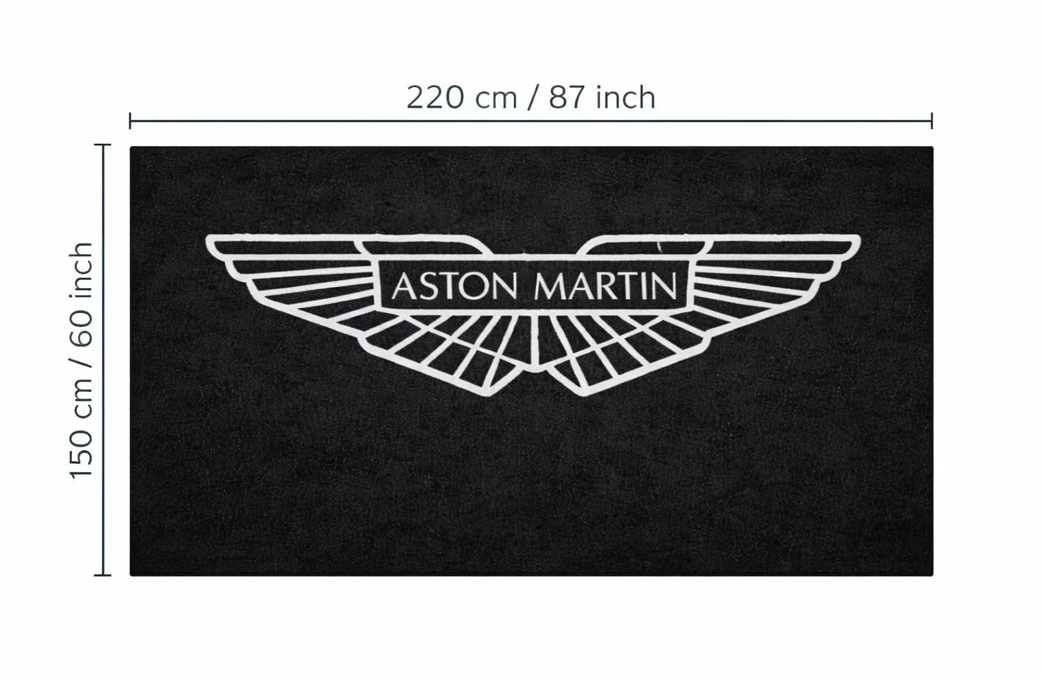 Aston Martin Garage Mat | Premium Logo Rug 5x7 ft