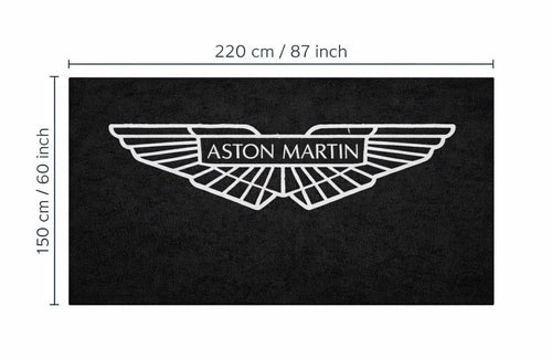 Aston Martin Garage Mat | Premium Logo Rug 5x7 ft