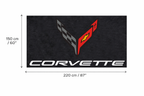 Corvette C8 Garage Mat | Premium Logo Rug 5x7 ft
