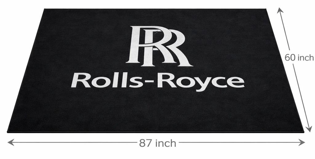 Rolls-Royce Garage Mat | Premium Logo Rug 5x7 ft