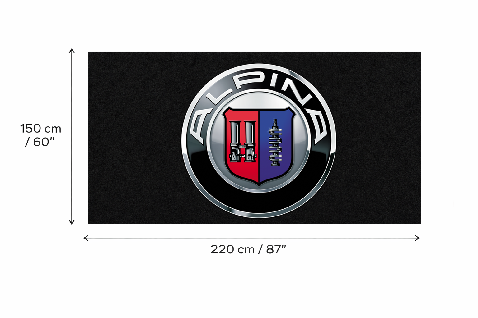 Alpina Garage Mat | Premium Logo Rug 5x7 ft