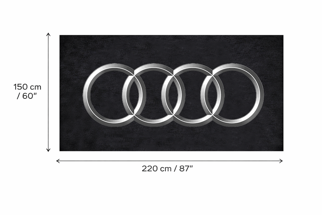 Audi garage mat premium logo rug 5x7 ft – Luxe Garage Lab