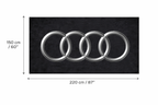 Audi garage mat premium logo rug 5x7 ft – Luxe Garage Lab