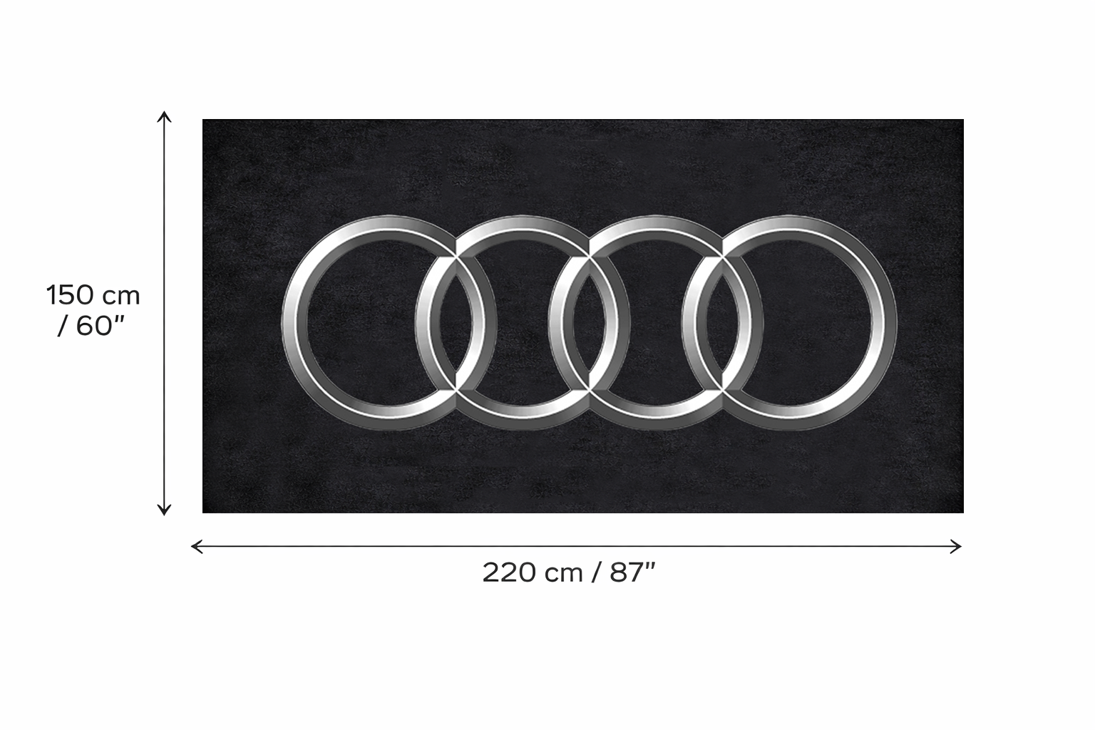 Audi garage mat premium logo rug 5x7 ft – Luxe Garage Lab