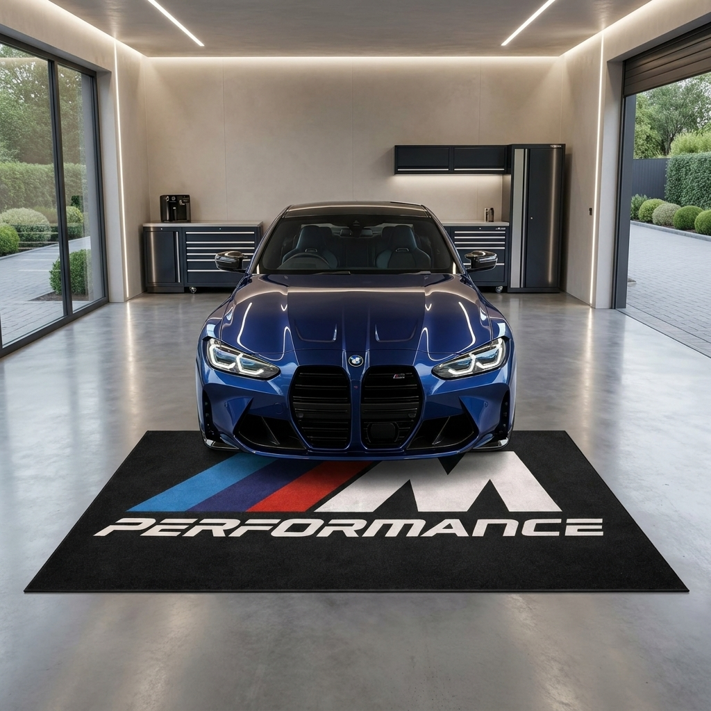 BMW M Performance garage mat premium logo rug 5x7 ft – Luxe Garage Lab