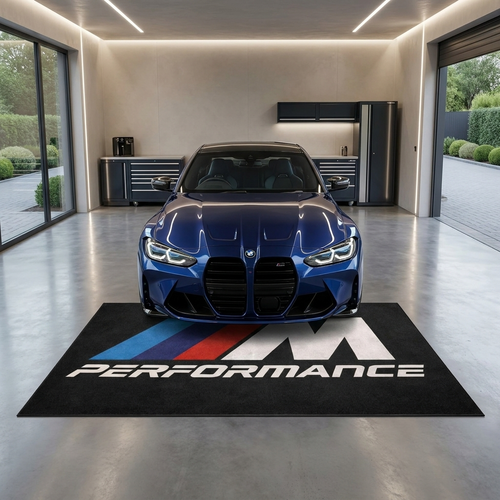 BMW M Performance garage mat premium logo rug 5x7 ft – Luxe Garage Lab