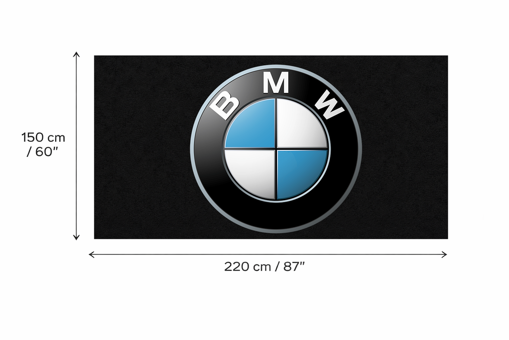 BMW Garage Mat | Premium Logo Rug 5x7 ft