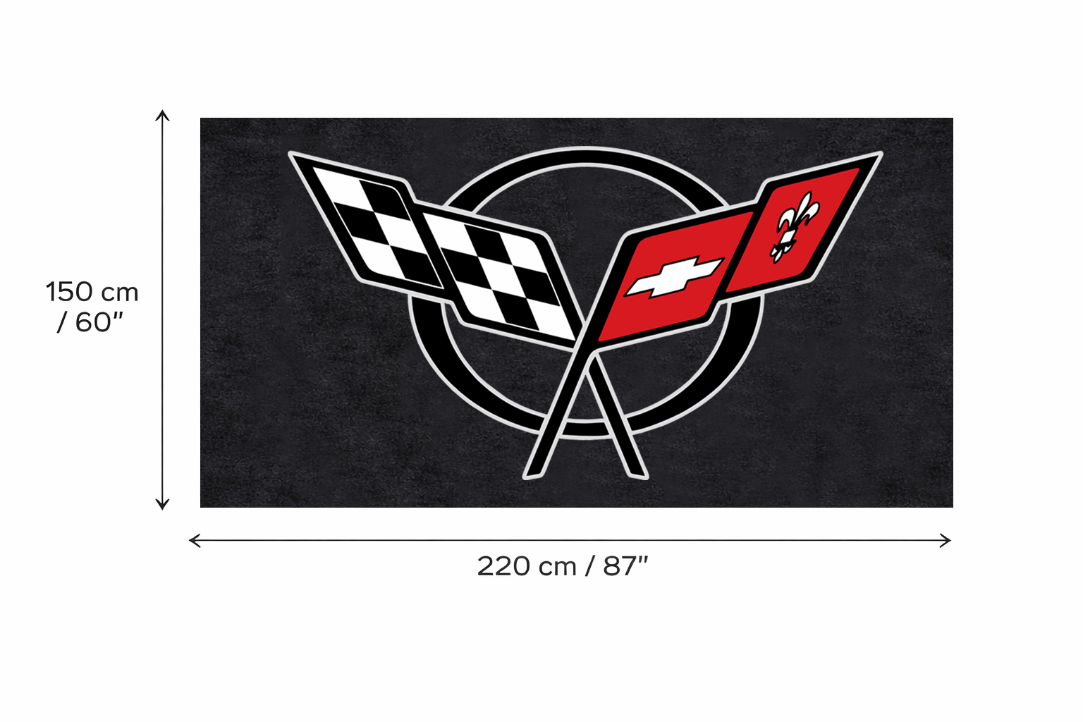 Corvette C5 Garage Mat | Premium Logo Rug 5x7 ft