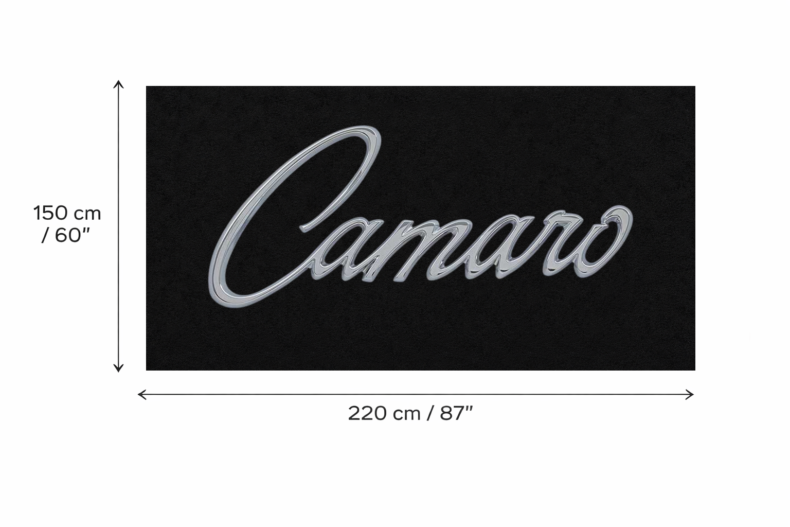 Camaro Script Garage Mat | Premium Logo Rug 5x7 ft