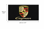 Porsche Cayman Garage Mat | Premium Logo Rug 5x7 ft