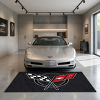 Corvette C5 garage mat premium logo rug 5x7 ft – Luxe Garage Lab