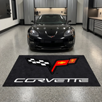 Corvette C6 garage mat premium logo rug 5x7 ft – Luxe Garage Lab