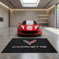 Corvette C7 garage mat premium logo rug 5x7 ft – Luxe Garage Lab