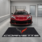 Corvette C8 garage mat premium logo rug 5x7 ft – Luxe Garage Lab