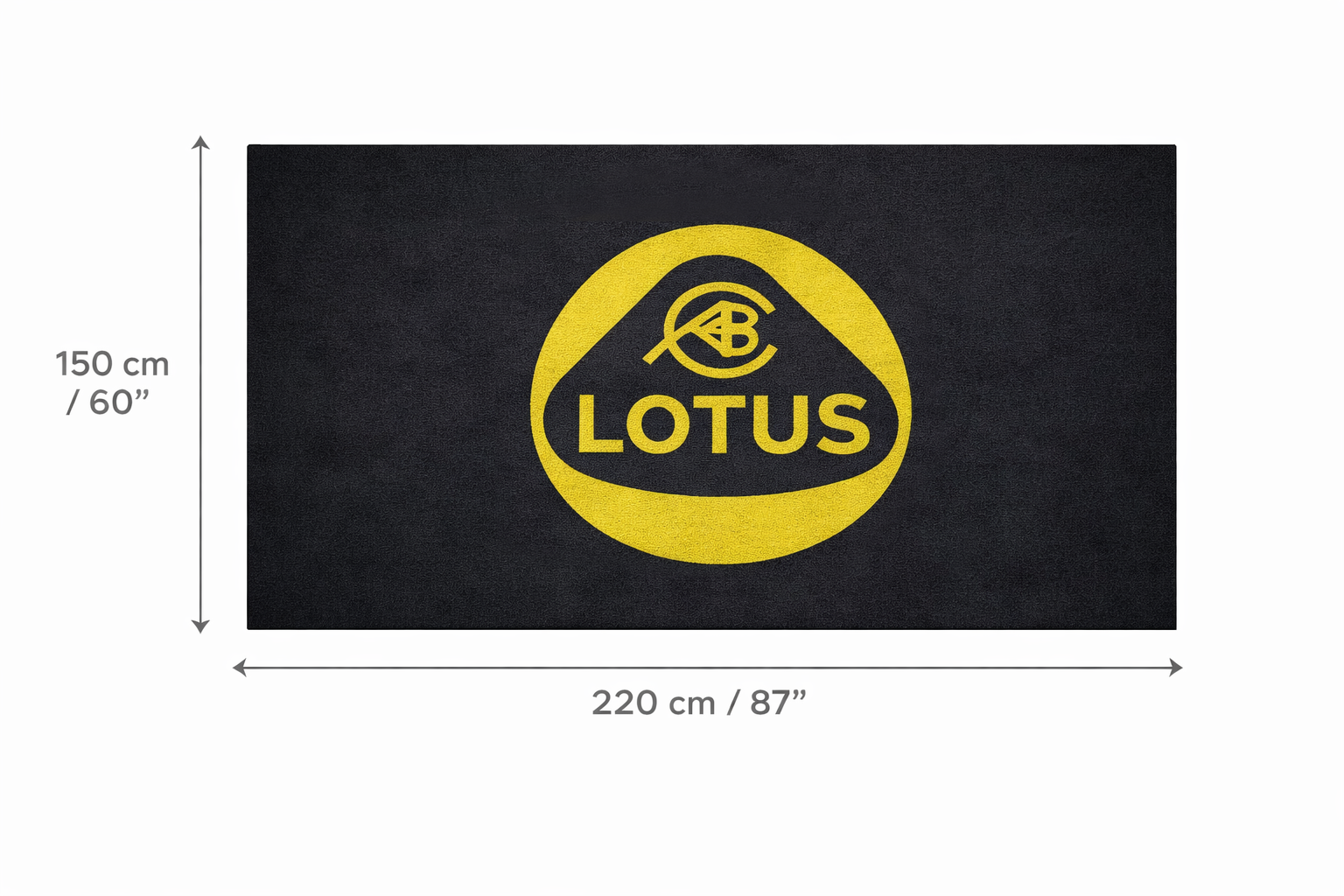 Lotus Garage Mat | Premium Logo Rug 5x7 ft