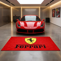 Ferrari garage mat premium logo rug 5x7 ft red – Luxe Garage Lab