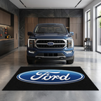 Ford garage mat premium logo rug 5x7 ft – Luxe Garage Lab
