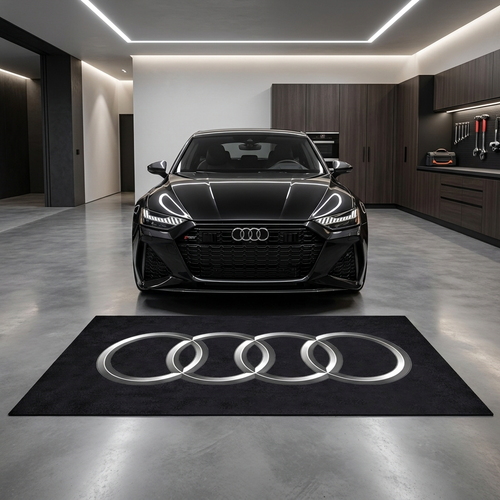 Audi Garage Mat | Premium Logo Rug 5x7 ft