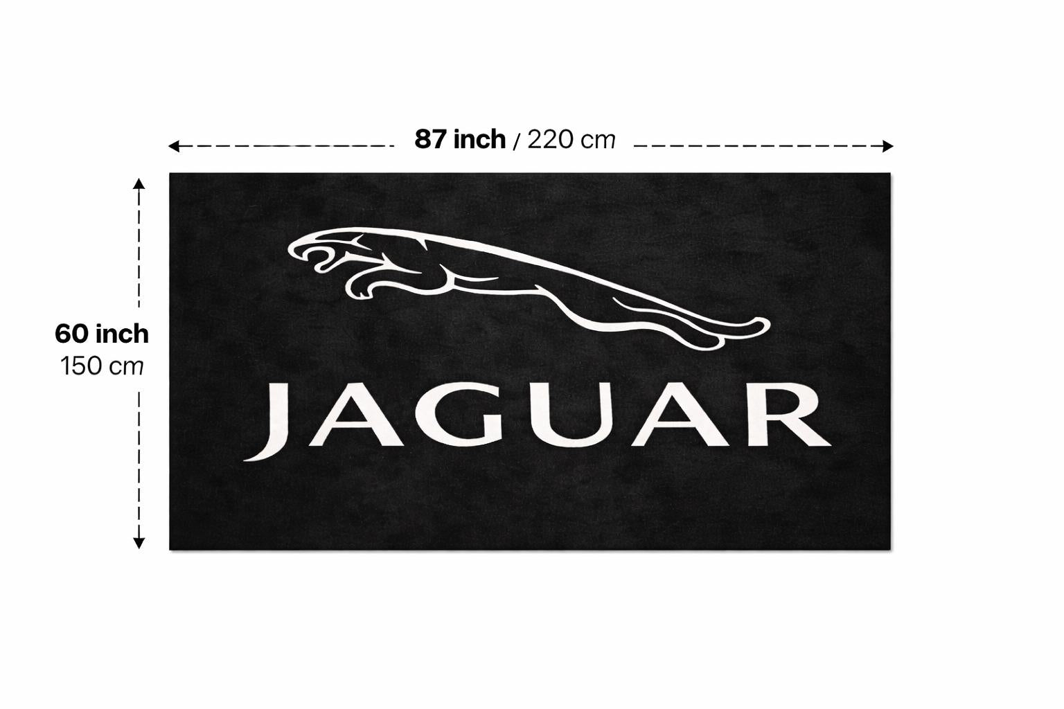 Jaguar Garage Mat | Premium Logo Rug 5x7 ft