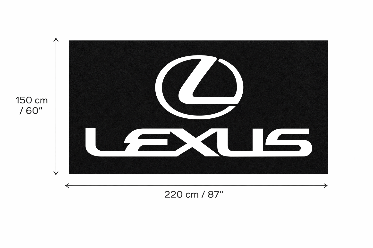 Lexus Garage Mat | Premium Logo Rug 5x7 ft