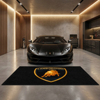 Lamborghini garage mat premium logo rug 5x7 ft – Luxe Garage Lab