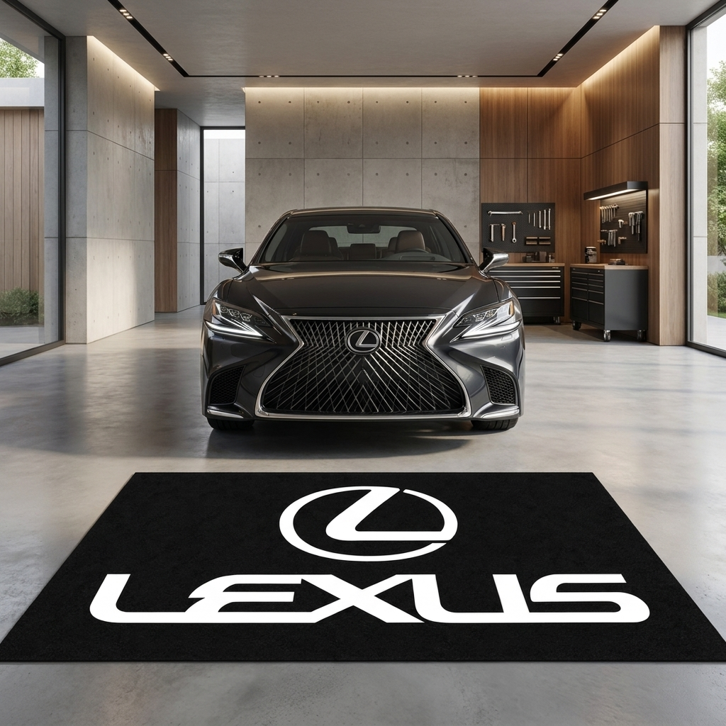 Lexus garage mat premium logo rug 5x7 ft – Luxe Garage Lab