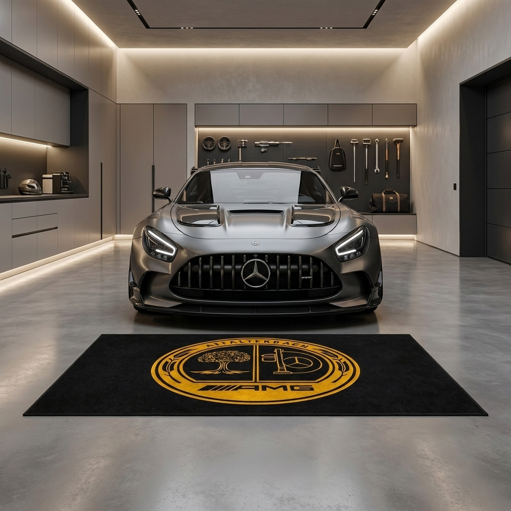 Mercedes-AMG Affalterbach garage mat premium logo rug 5x7 ft – Luxe Garage Lab