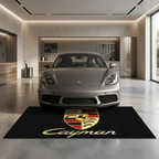 Porsche Cayman garage mat premium logo rug 5x7 ft – Luxe Garage Lab