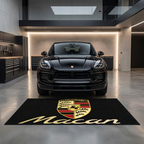 Porsche Macan garage mat premium logo rug 5x7 ft – Luxe Garage Lab