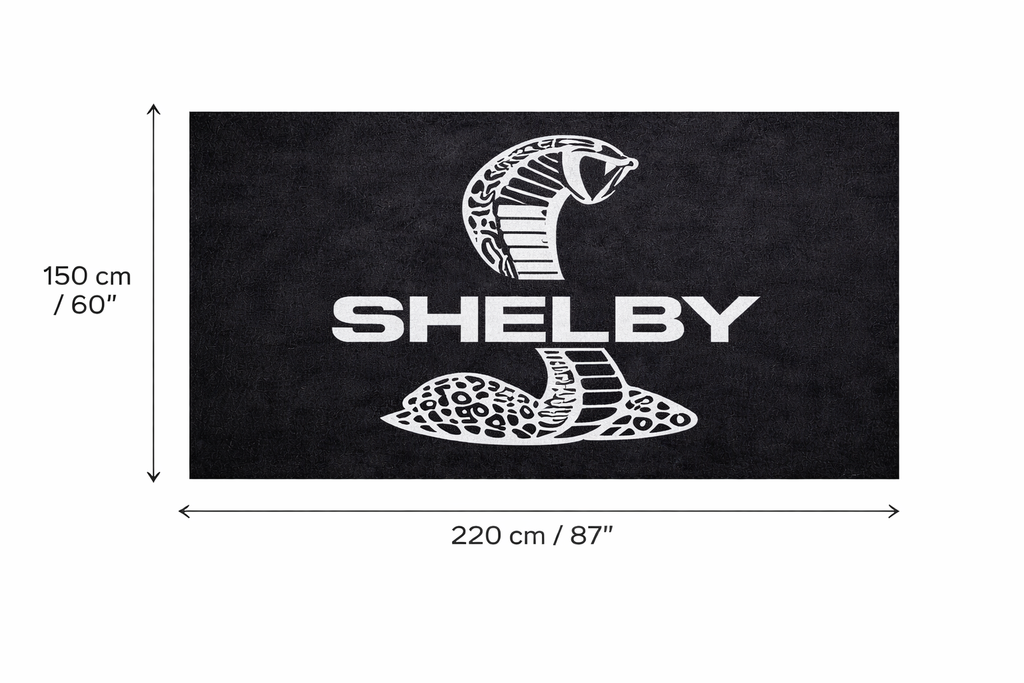 Shelby Garage Mat | Premium Logo Rug 5x7 ft