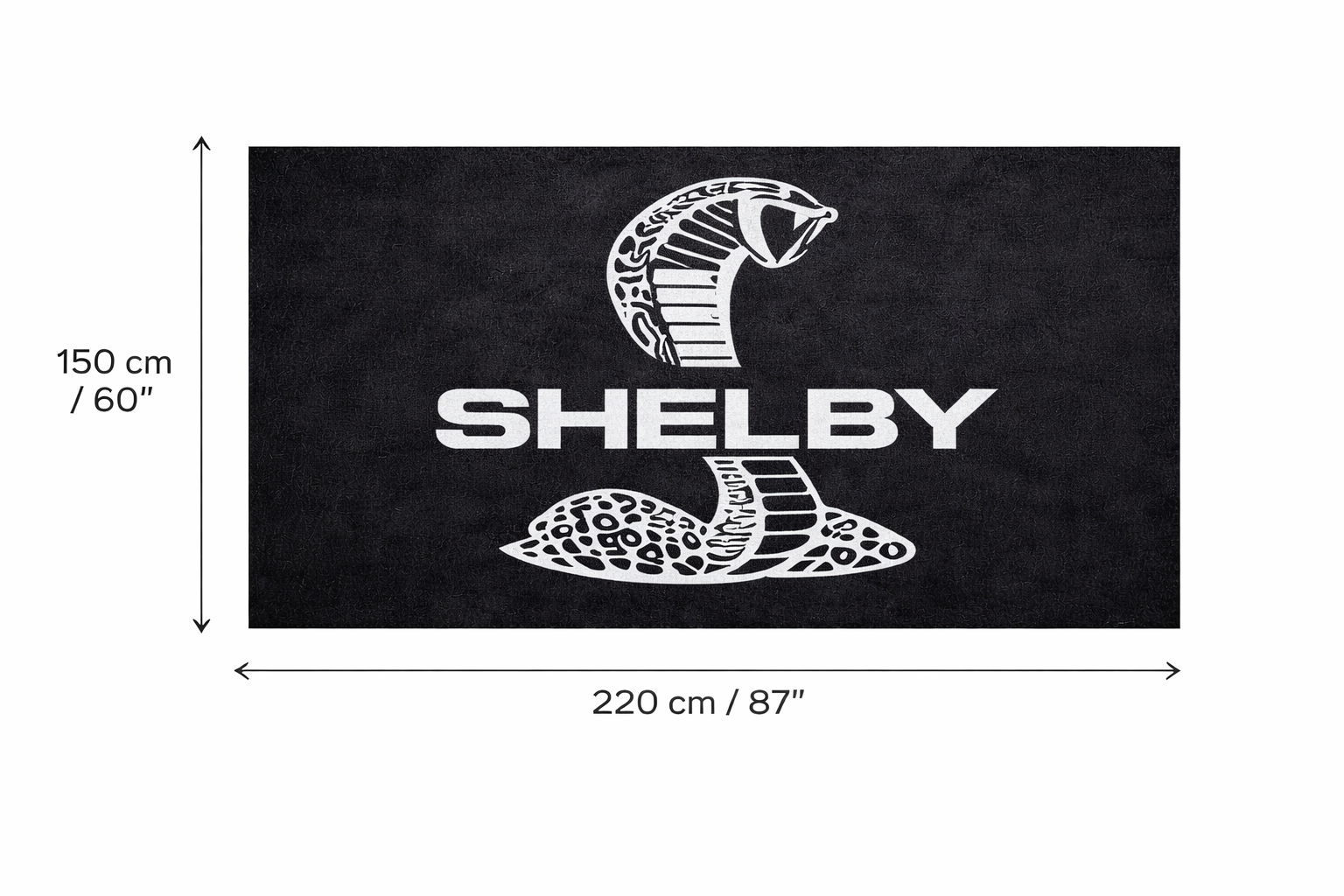 Shelby Garage Mat | Premium Logo Rug 5x7 ft